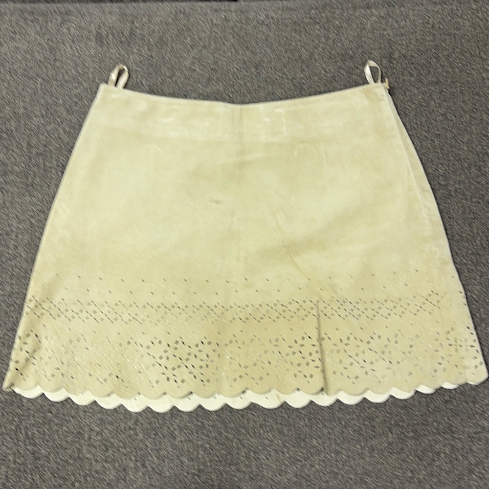 LEATHER fawn skirt